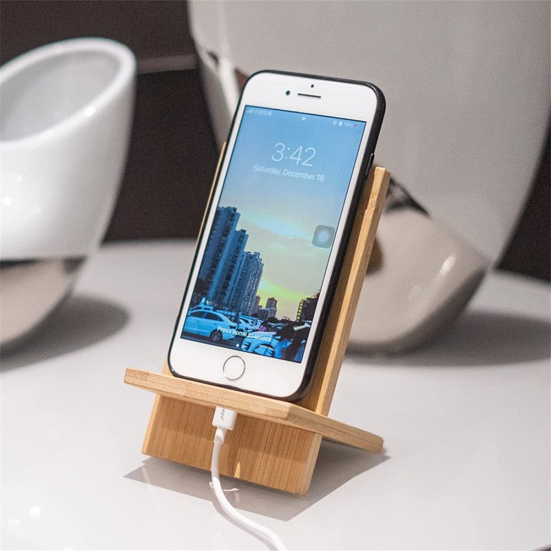 Phone Stand Manufacturer - Wooden Desktop Dock with Charging Hole