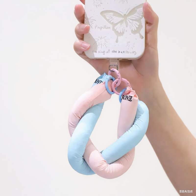 Phone Lanyard Manufacturer - Fashionable Plush Filled DIY Wrist Strap