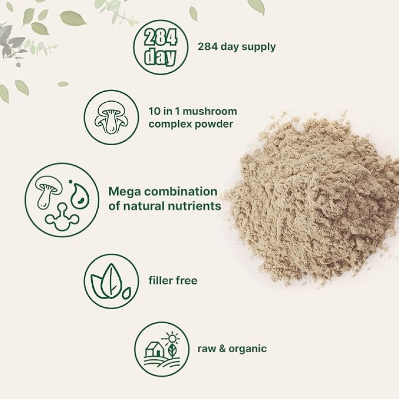 Factory Direct Organic Mushroom Extract Powder - Maitake Chaga Cordyceps Ganoderma Reishi Lions Mane Extract