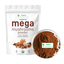 Private Label Mushroom Complex Powder Manufacturer - Organic Mushroom Mix Powder Blend Custom Packaging
