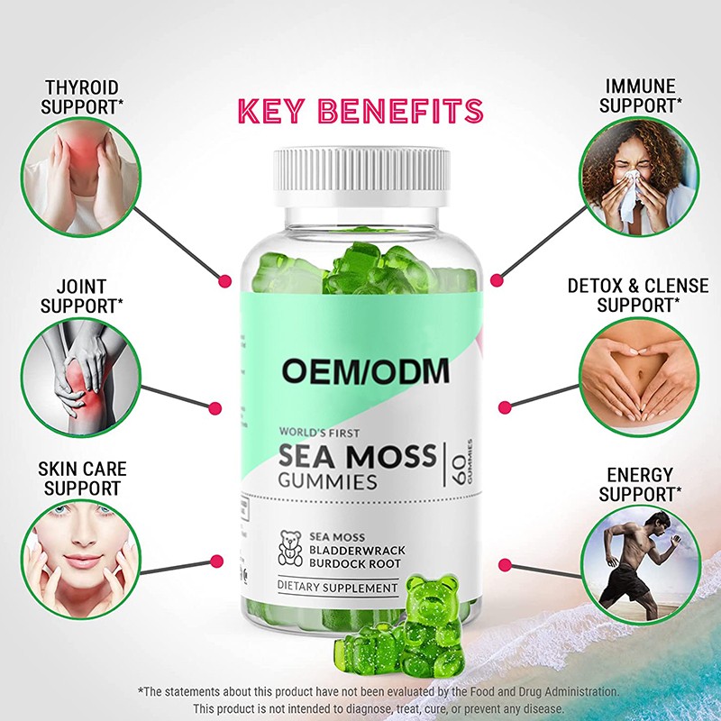 OEM Pure Sea Moss Gummies Manufacturer - Gummy Vitamin Gummies Private Label Services