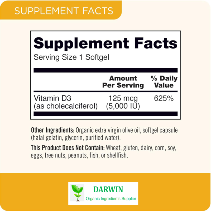 Private Label Vitamin D3 Softgels Factory - Healthcare Supplement Vitamin D Capsules Custom Formula