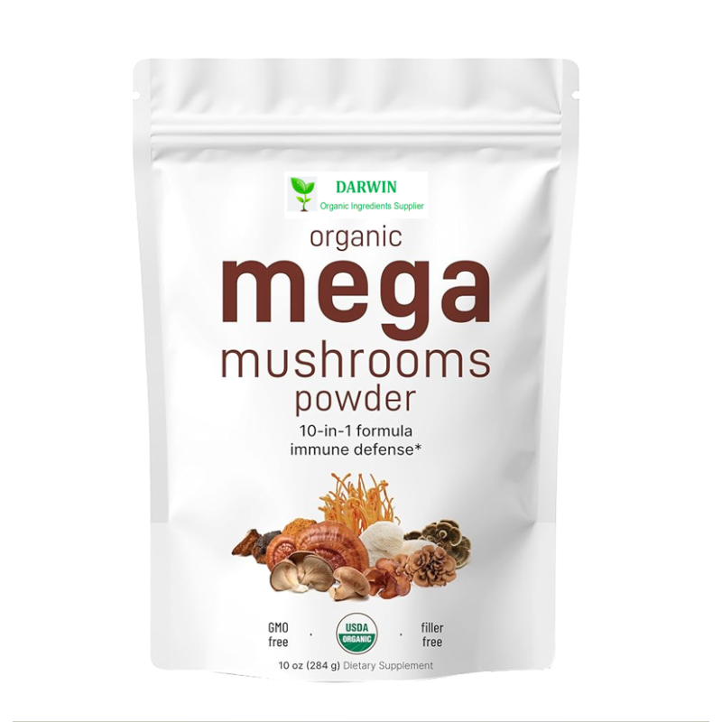 Private Label Mushroom Complex Powder Manufacturer - Organic Mushroom Mix Powder Blend Custom Packaging