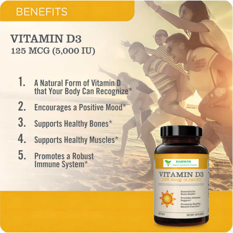 Private Label Vitamin D3 Softgels Factory - Healthcare Supplement Vitamin D Capsules Custom Formula