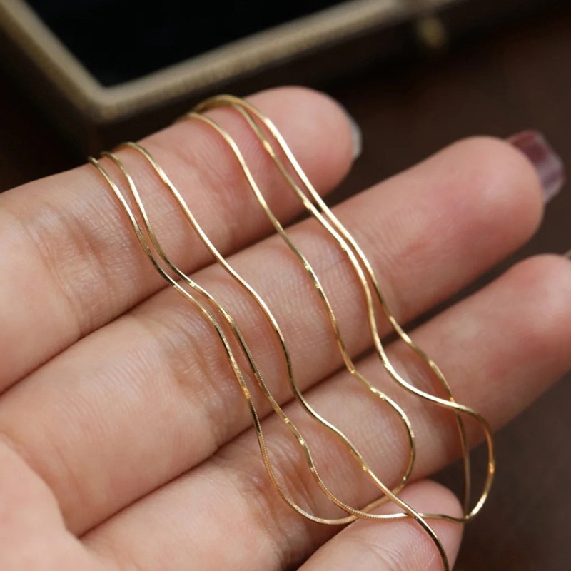 Snake Chain Manufacturer - S925 Silver Sterling Snake Chain Thin Clavicle Sparkling Necklace