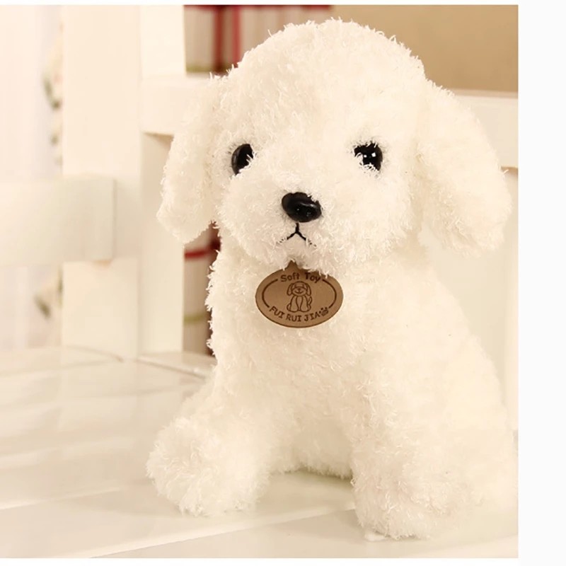 Dog Plush Supplier - Manufacturer Hot 25 cm Simulation Dog Poodle Plush Toys Christmas Gift