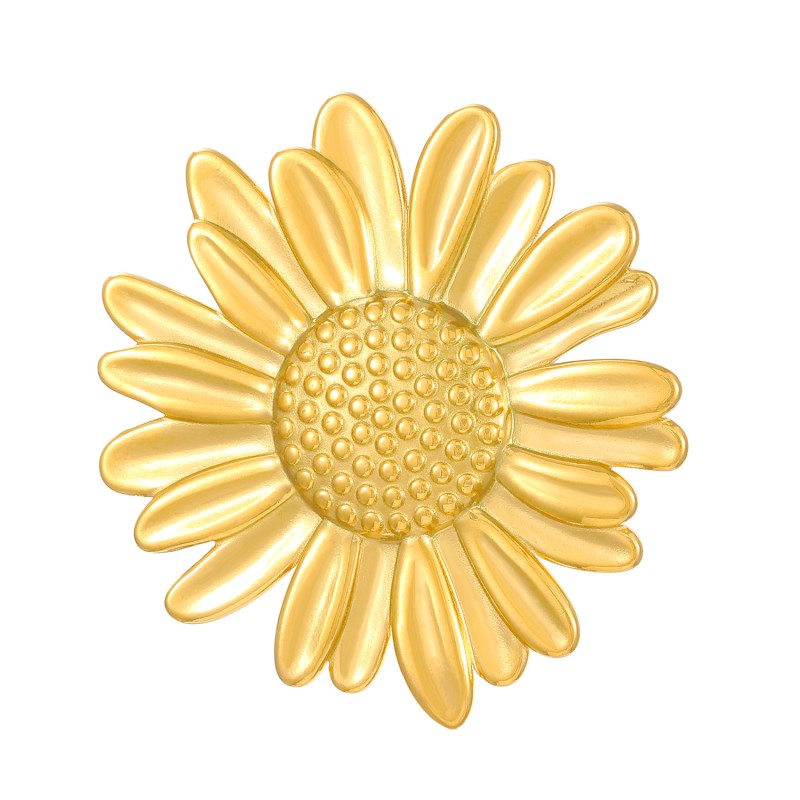 Sunflower Ring Manufacturer - High Quality Non-fade Exaggerated Stainless Steel Sunflower Ring