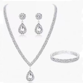 Jewelry Sets Manufacturer - Wholesale Fashion Women Fine Jewelry Zircon Crystal Waterdrop Set