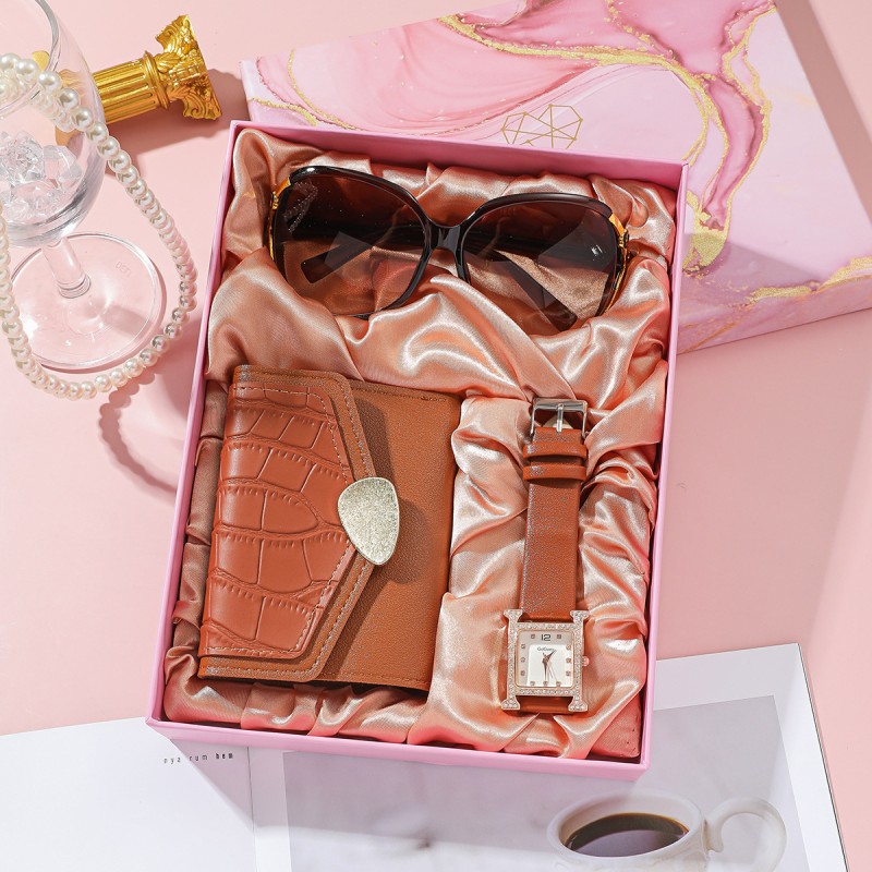 Watch Gift Set Manufacturer - Wholesale Well Packaged Watch With Wallet Sunglasses Set Gift