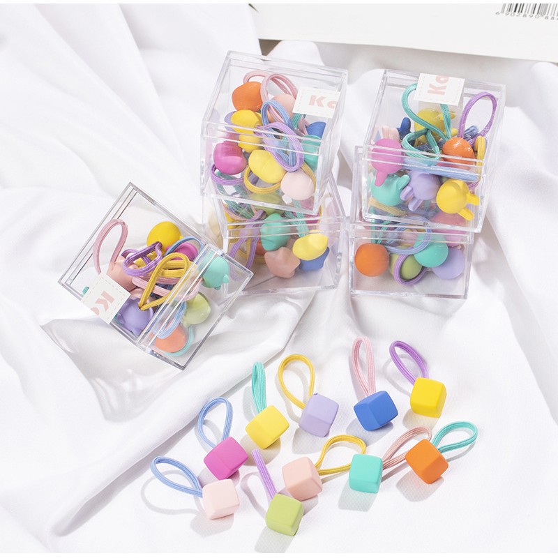 Hair Rope Manufacturer - 10pcs/box Korean Girl's Head Rope High Stretch Candy Color