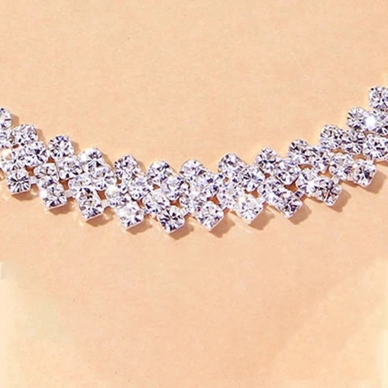Crystal Anklet Manufacturer - 2025 Luxury Bohemian Crystal Lozenge Alloy Anklet for Women