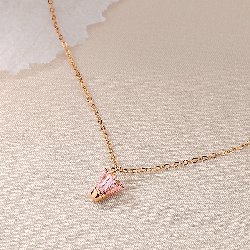 Sterling Silver Necklace Factory - S925 Badminton Sport Jewelry Tarnish-Resistant Necklace