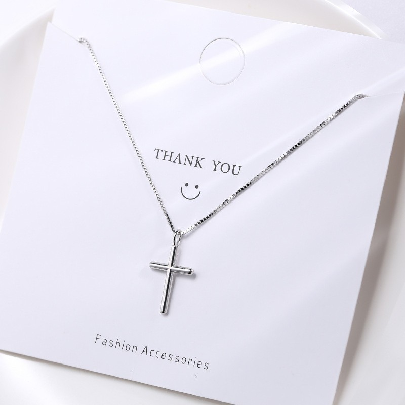 Cross Necklace Supplier - Hot Selling S925 Sterling Silver Cross Necklace for Women Collarbone