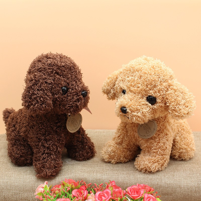 Dog Plush Supplier - Manufacturer Hot 25 cm Simulation Dog Poodle Plush Toys Christmas Gift