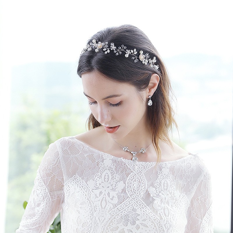 Flower Hairpin Manufacturer - European American Handmade Flower Hairpin Alloy Pearl Bridal Clip