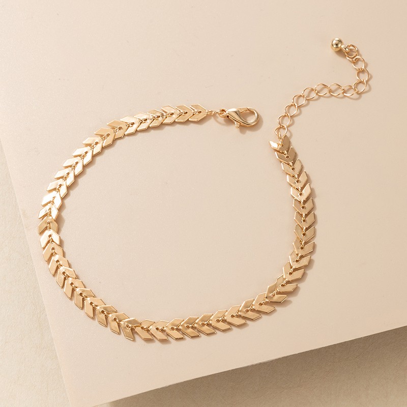 Wafer Anklet Supplier - Luxury Charms Gold Wafer Tassel Bling Anklets for Women Alloy Metal