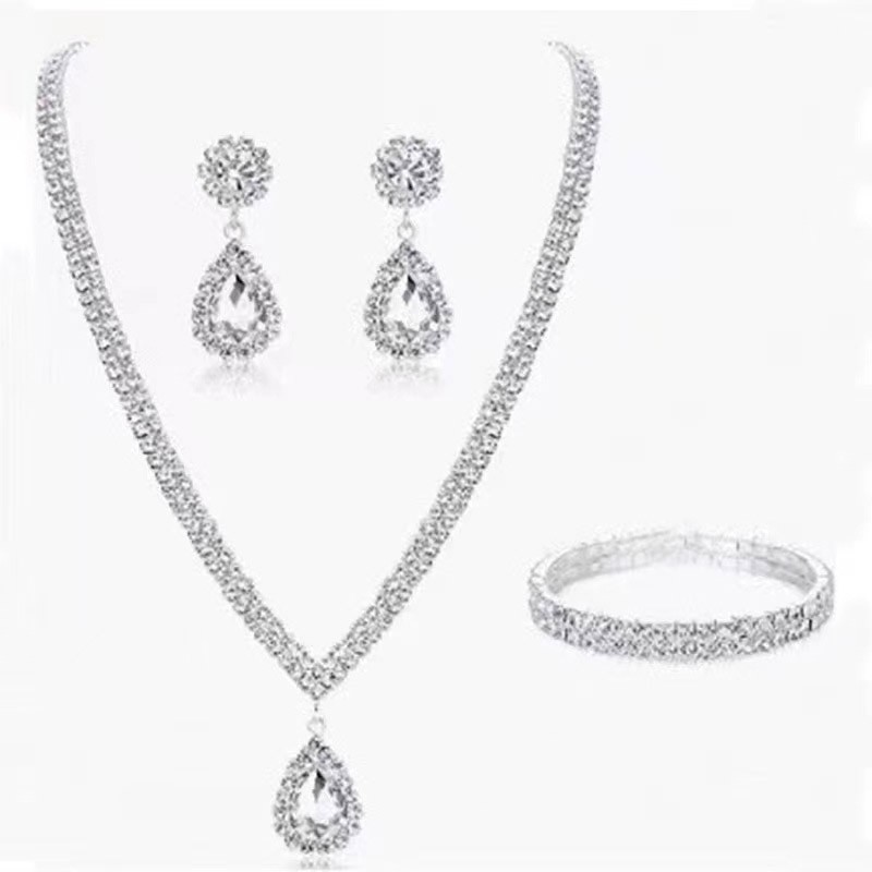Jewelry Sets Manufacturer - Wholesale Fashion Women Fine Jewelry Zircon Crystal Waterdrop Set