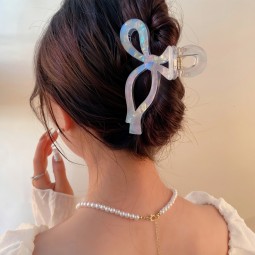Resin Clip Supplier - Fashion Resin Half Tie Hair Back Head Small Grab Clip Shark Clip