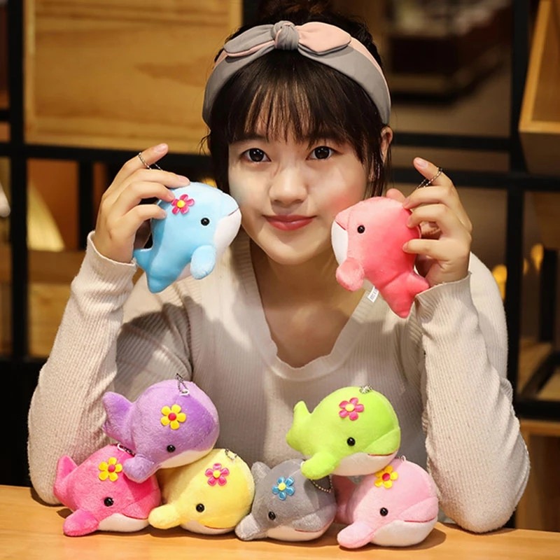 Whale Plush Keychain Supplier - Kawaii 10cm Cute Whale Plush Key Chain Kids Toys Gift