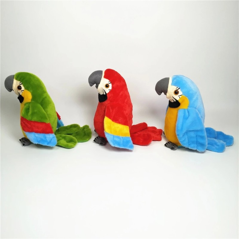 Talking Parrot Factory - Kawaii Electric Talking Parrot Stuffed Plush Toy Bird Repeat Speech