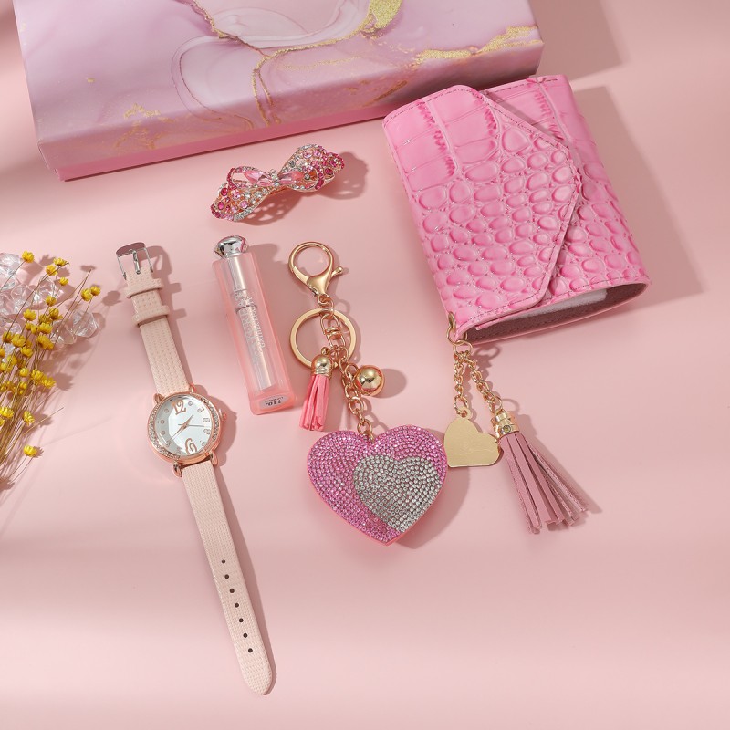 Women Watch Set Supplier - Hot Sale Fashion Women Watch Set With Wallet Sunglasses for Gifts