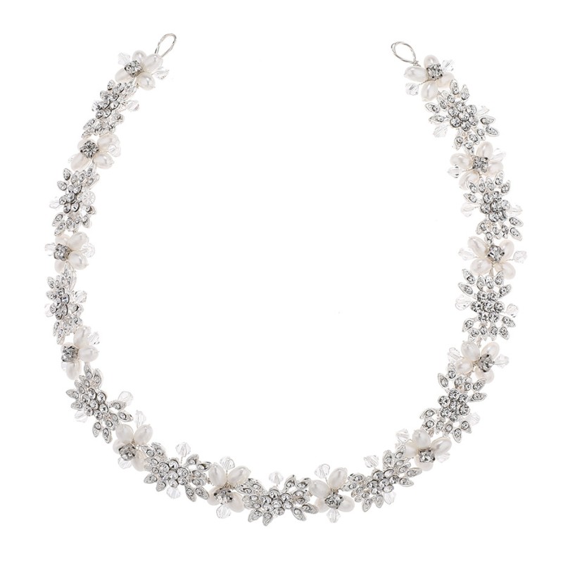 Streamer Headband Supplier - Children's Pearl Streamer Headband Princess Net Gauze Ponytail Headband