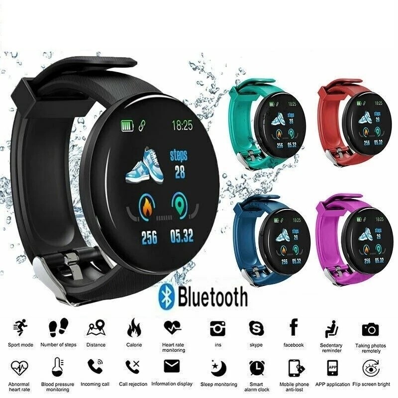 Smart Watch Manufacturer - D18 Smart Watch Blood Pressure Waterproof Heart Rate Monitor