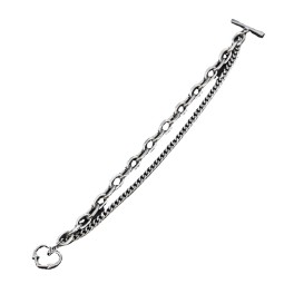 Double Chain Bracelet Supplier - Waterproof Fast Double Chain Titanium Steel Heart Bracelet