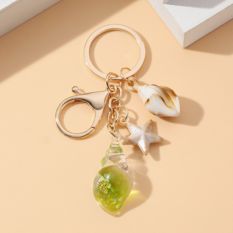 Luminous Keychain Factory - New Hot Selling Seaside Holiday Luminous Conch Key Chain Acrylic