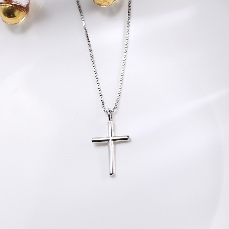 Cross Necklace Supplier - Hot Selling S925 Sterling Silver Cross Necklace for Women Collarbone