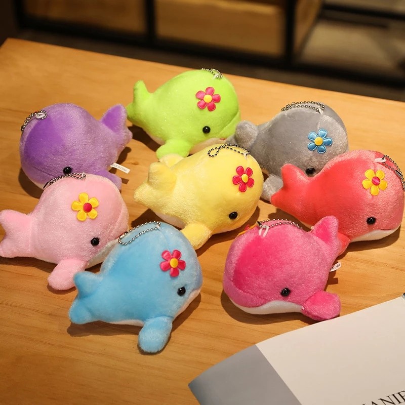 Whale Plush Keychain Supplier - Kawaii 10cm Cute Whale Plush Key Chain Kids Toys Gift