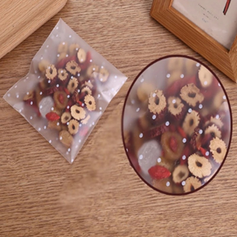 Opp Bag Manufacturer - Transparent Frosted White Dot Opp Bag Self Adhesive Pouch for DIY