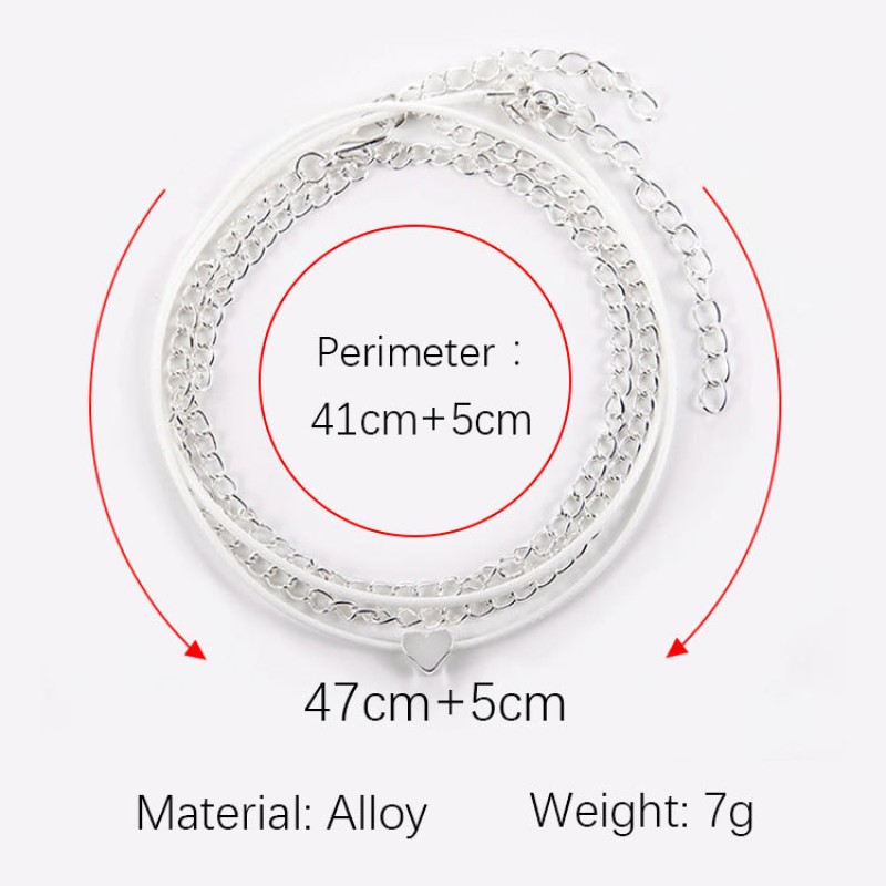 Initial Anklet Factory - Bohemian Fashion Initial Charm Anklet Heart Sterling Silver Jewelry