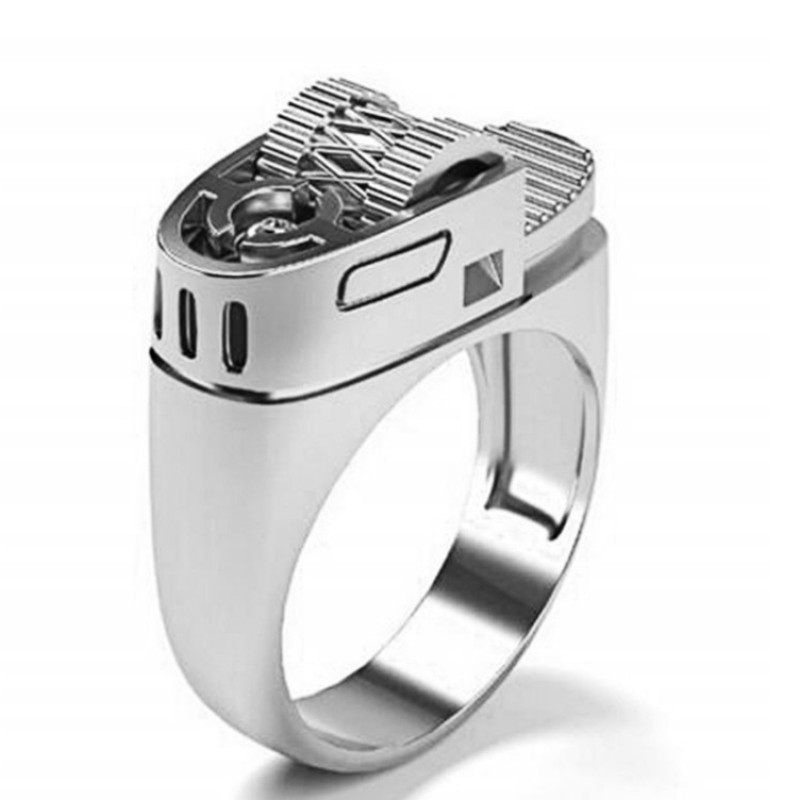 Lighter Ring Manufacturer - New Hot Selling Environmental Jewelry Lighter Shape Ring Men's
