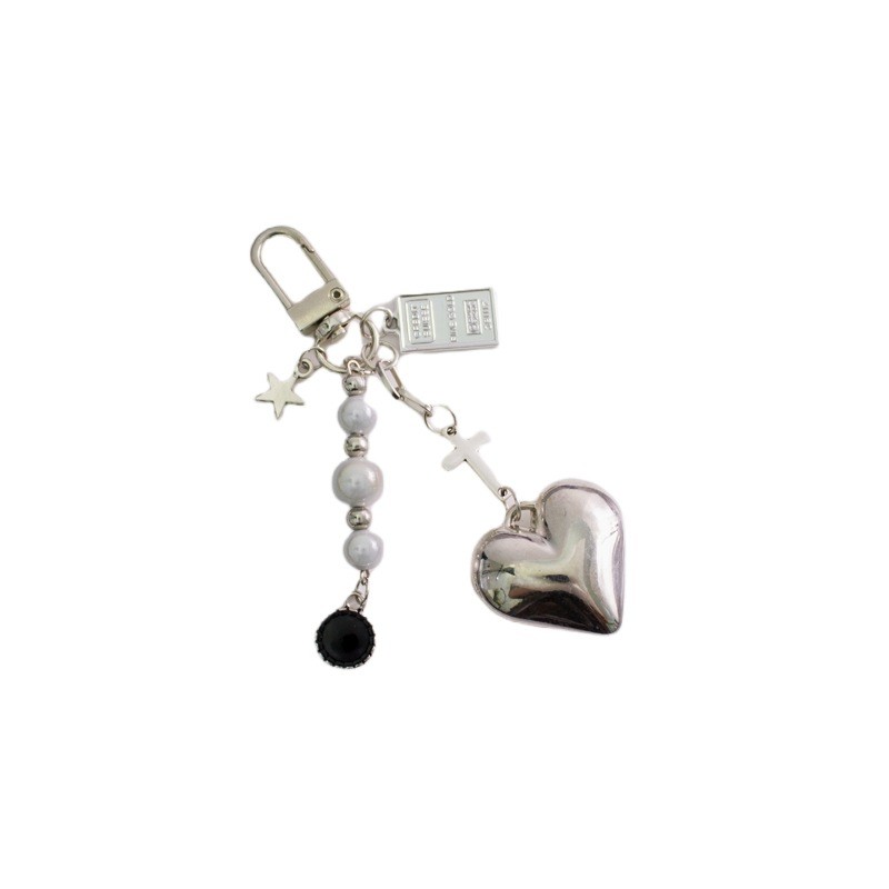 Bag Keychain Manufacturer - Ins Sweet Cool Wind Beaded Stars Moon Bag Key Chain Metal Pendant