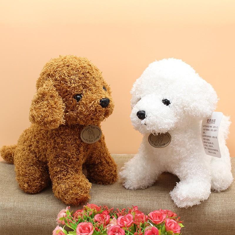 Dog Plush Supplier - Manufacturer Hot 25 cm Simulation Dog Poodle Plush Toys Christmas Gift