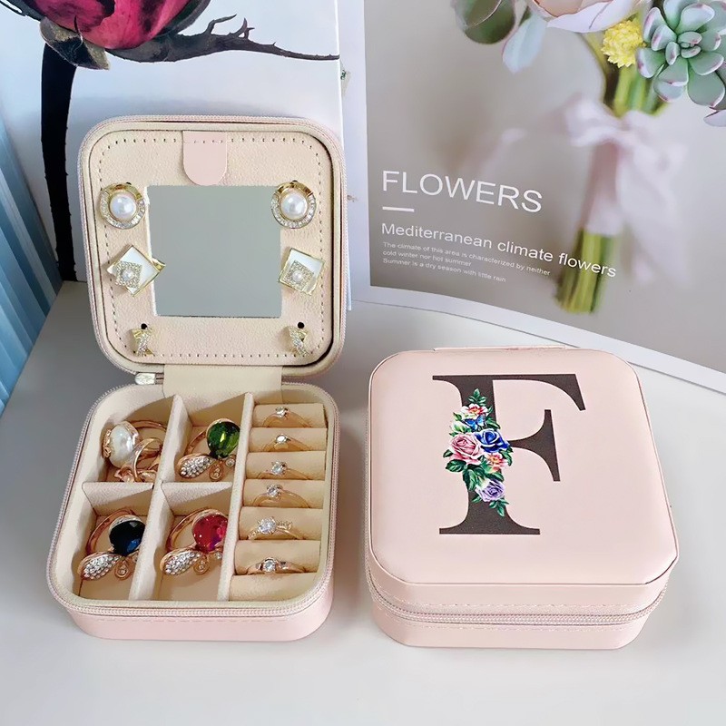 Portable Storage Manufacturer - YIYUN Wholesale Portable Mirror PU Printed 26 Letter Storage Box