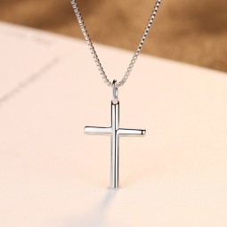 Cross Necklace Supplier - Hot Selling S925 Sterling Silver Cross Necklace for Women Collarbone
