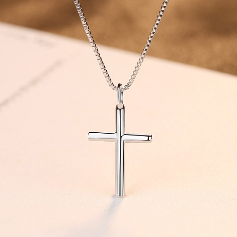 Cross Necklace Supplier - Hot Selling S925 Sterling Silver Cross Necklace for Women Collarbone