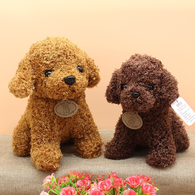 Dog Plush Supplier - Manufacturer Hot 25 cm Simulation Dog Poodle Plush Toys Christmas Gift