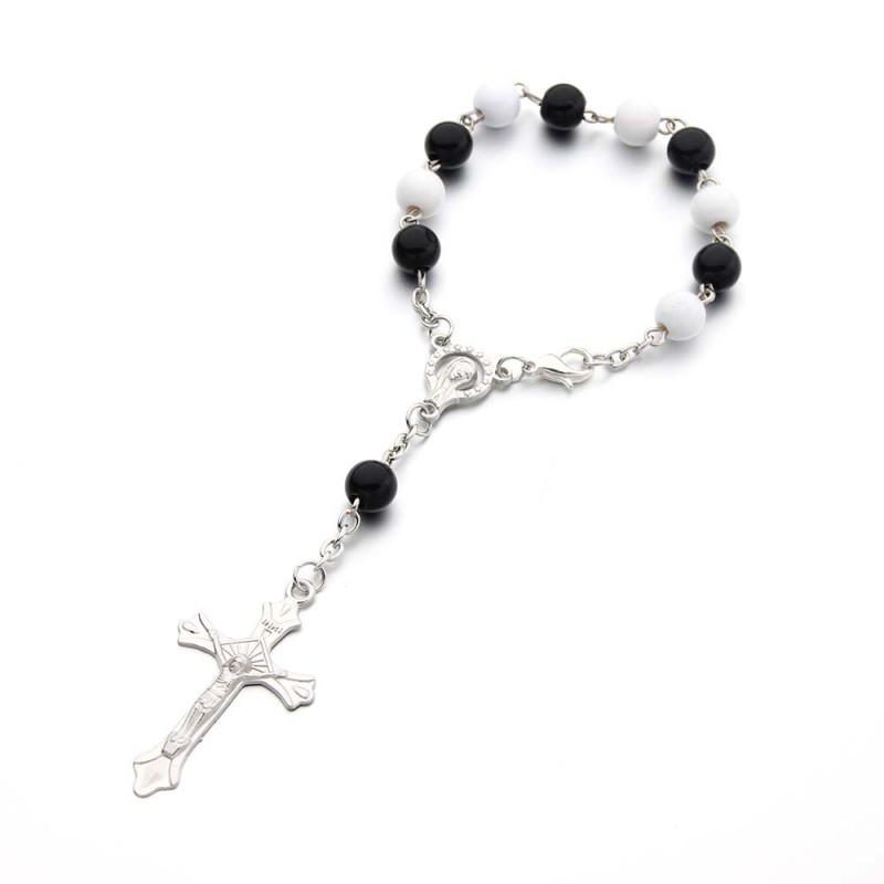 Prayer Rosary Factory - Wholesale 8mm Prayer Rosary Beads Bangle Acrylic Beads Catholic
