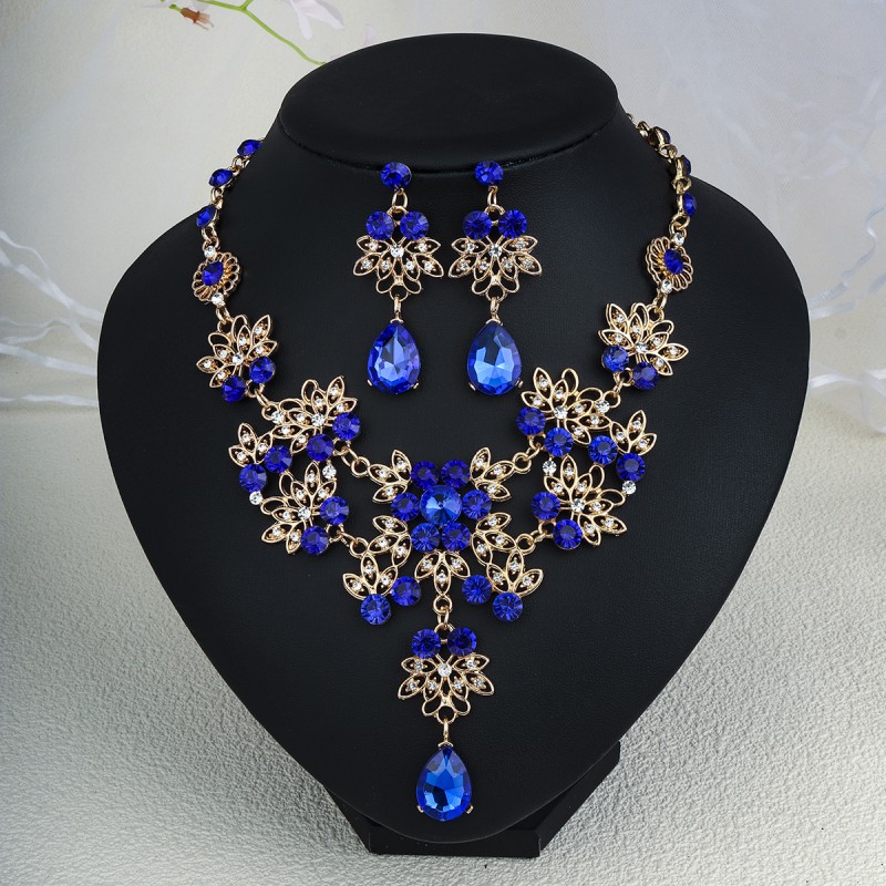 Full Diamond Set Manufacturer - 3pcs/set Luxury Full Diamond Jewelry Three-piece Ball Wedding Set