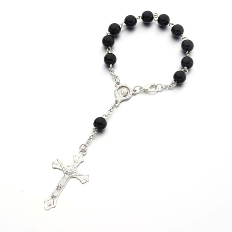 Prayer Rosary Factory - Wholesale 8mm Prayer Rosary Beads Bangle Acrylic Beads Catholic