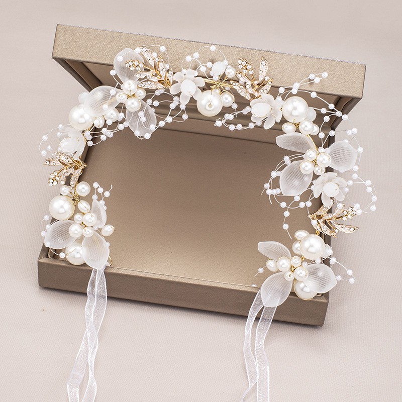 Crystal Headband Factory - Bridal Accessories Wedding Headwear Crystal Pearl Headband Hair
