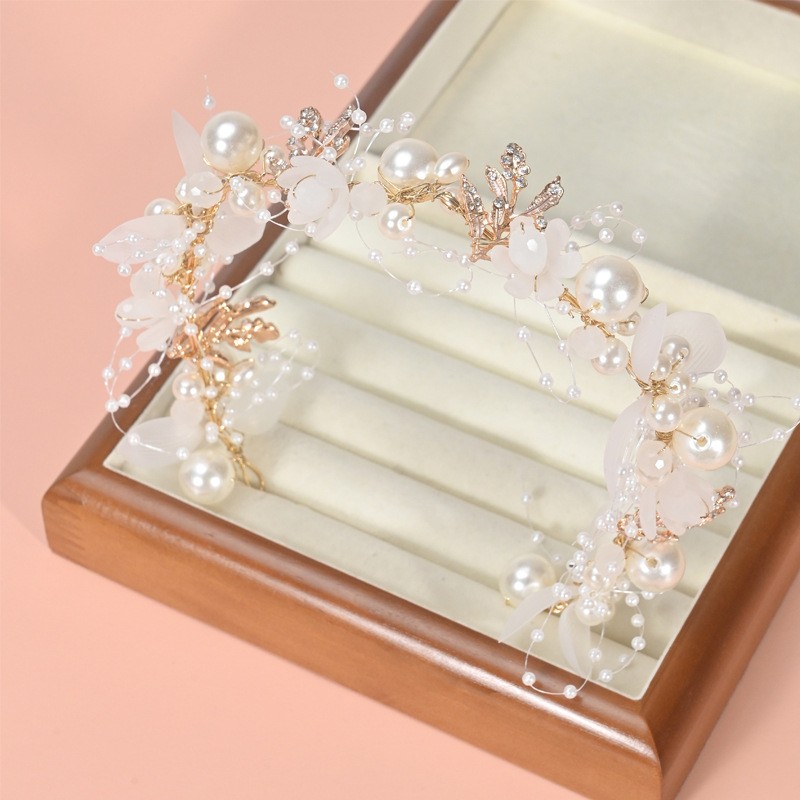Crystal Headband Factory - Bridal Accessories Wedding Headwear Crystal Pearl Headband Hair