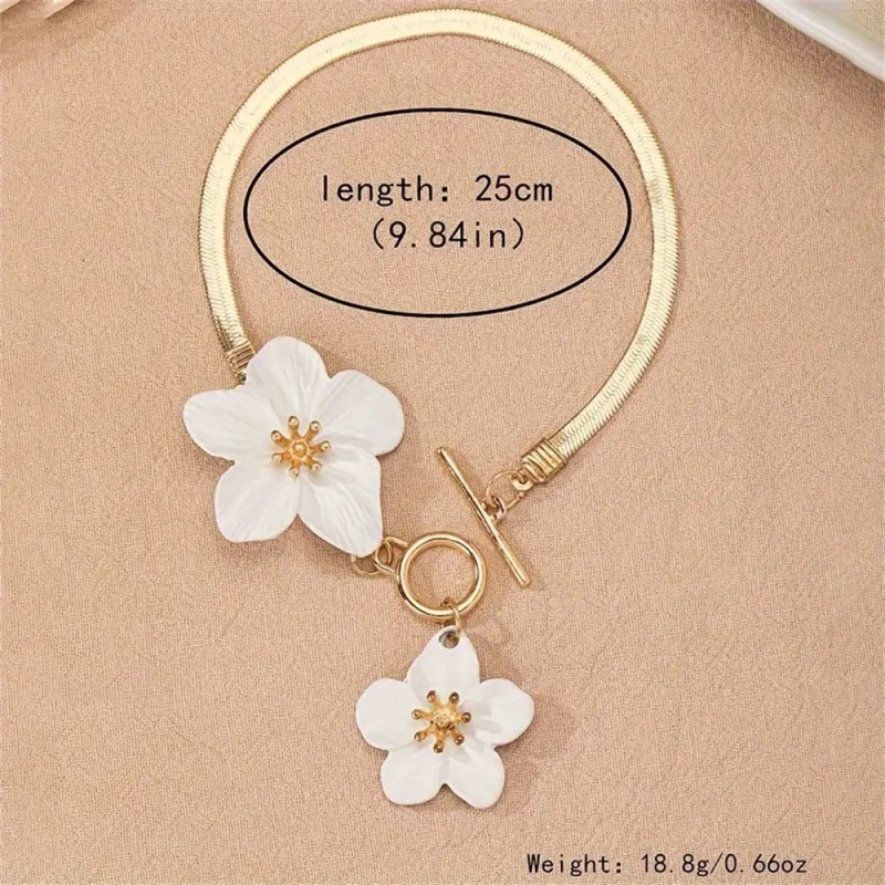 Anklet Factory - 2025 New Design Women's Fashion Flower Charm Chain Beach Jewelry