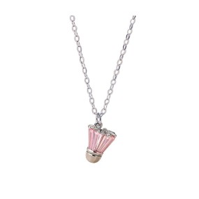 Sterling Silver Necklace Factory - S925 Badminton Sport Jewelry Tarnish-Resistant Necklace