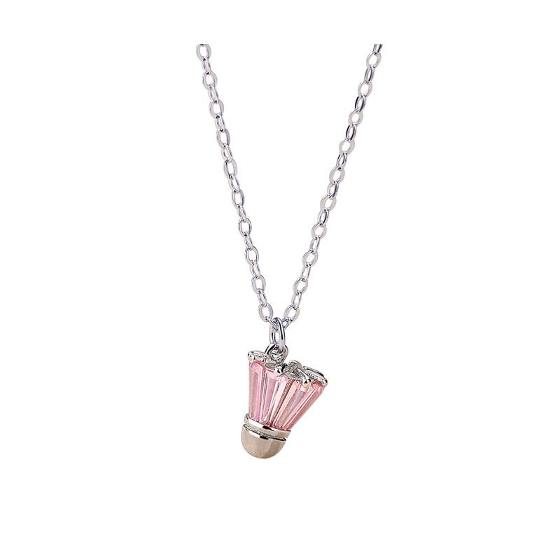Sterling Silver Necklace Factory - S925 Badminton Sport Jewelry Tarnish-Resistant Necklace