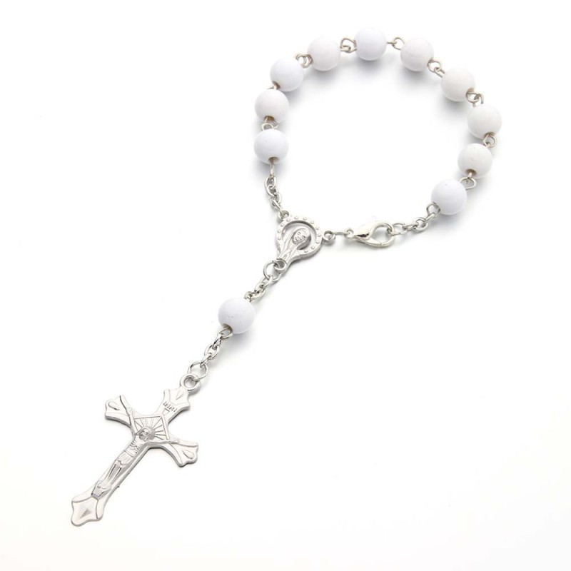 Prayer Rosary Factory - Wholesale 8mm Prayer Rosary Beads Bangle Acrylic Beads Catholic