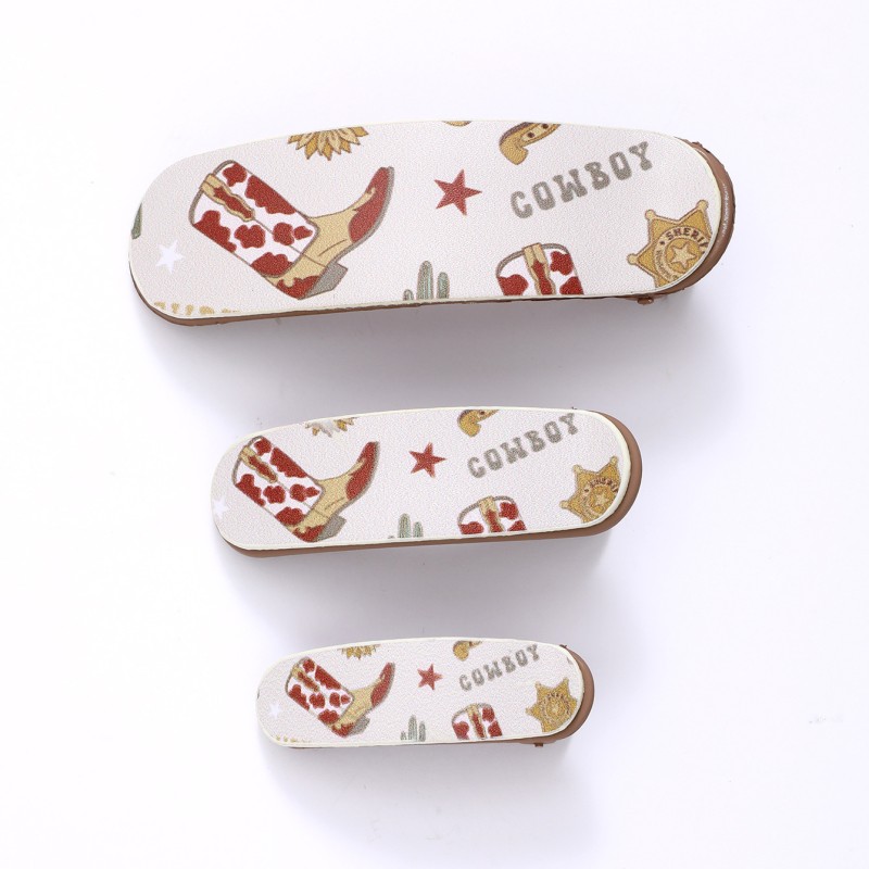 Sunflower Hair Clip Factory - 3pcs/set Vintage Multicolor Sunflower Cow Head Hair Clip